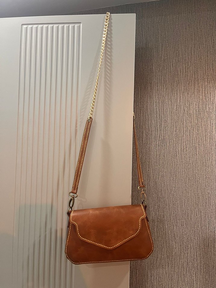 El yapımı gerçek deri çanta - Görsel 2