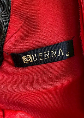 Drapeli Kırmızı Uzun Abiye Elbise - Görsel 3