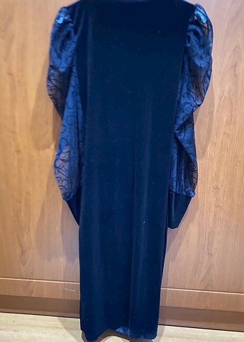 Midi Siyah Gotik Kadın Abiye Elbise - Görsel 3