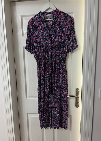 Mor Bağlamalı Uzun Bohem Elbise - Görsel 2