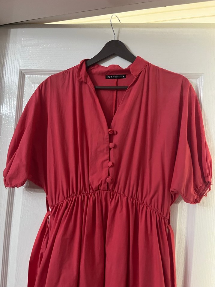 Pembe Bohem V Yaka Uzun Elbise - Görsel 4