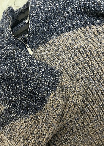 Gri Örgü Boğazlı Kadın Kazak - Görsel 4