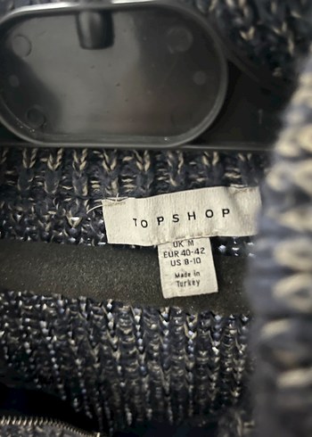 Gri Örgü Boğazlı Kadın Kazak - Görsel 3