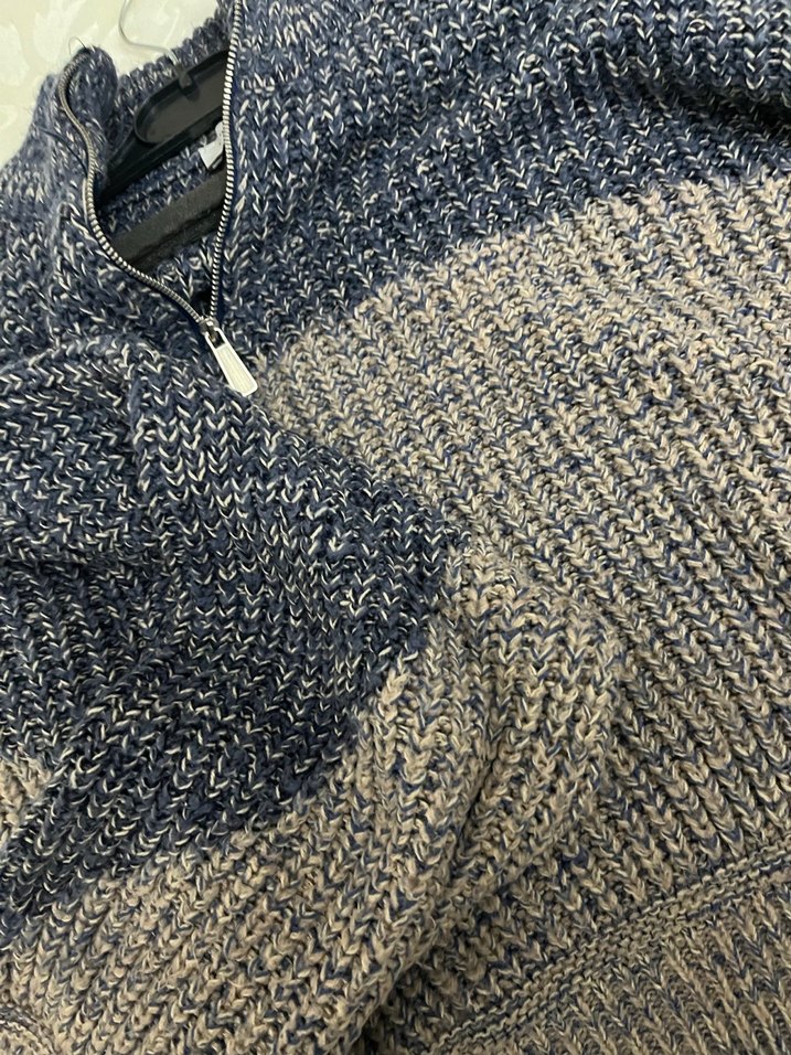 Gri Örgü Boğazlı Kadın Kazak - Görsel 4