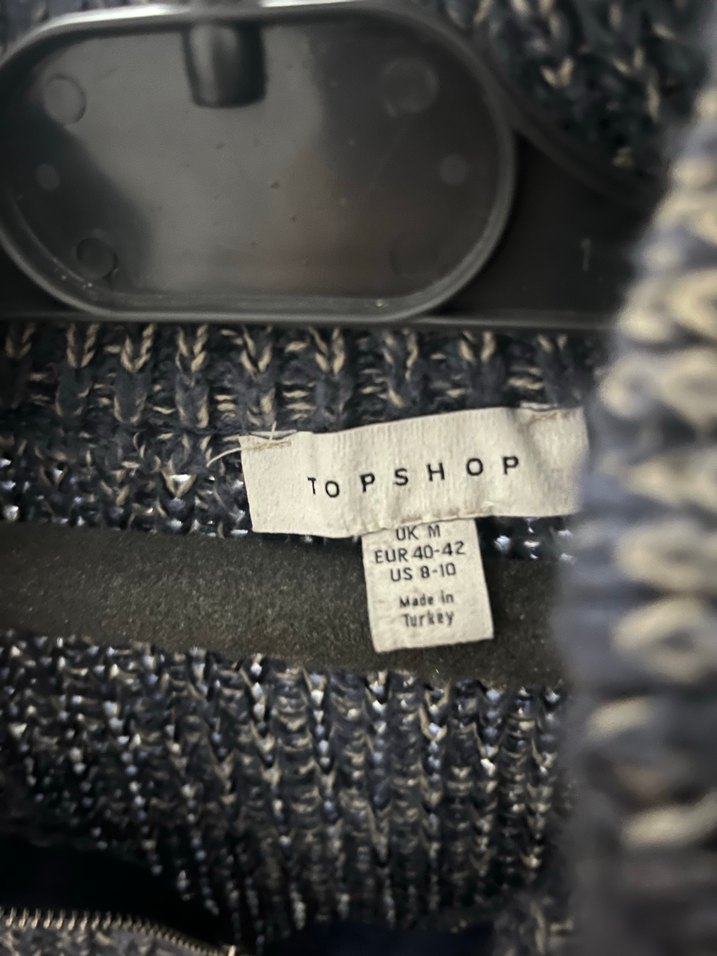 Gri Örgü Boğazlı Kadın Kazak - Görsel 3