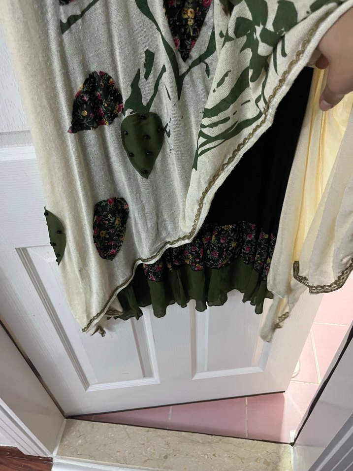 Bohem Gri  Kolsuz Elbise ikili - Görsel 5