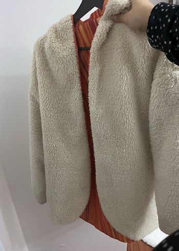 Kapüşonlu Bohem Tarzı Kadın Ceket çift taraflı - Görsel 5