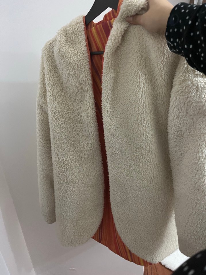 Kapüşonlu Bohem Tarzı Kadın Ceket çift taraflı - Görsel 5