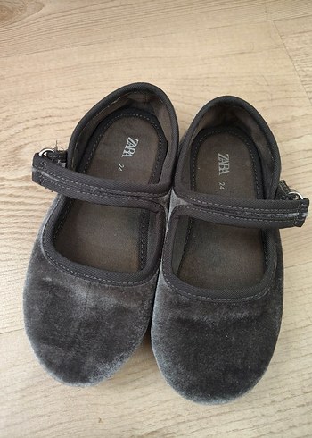 Gri Kız Babet Ayakkabı Tokalı - Görsel 2