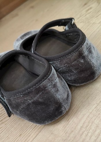 Gri Kız Babet Ayakkabı Tokalı - Görsel 4