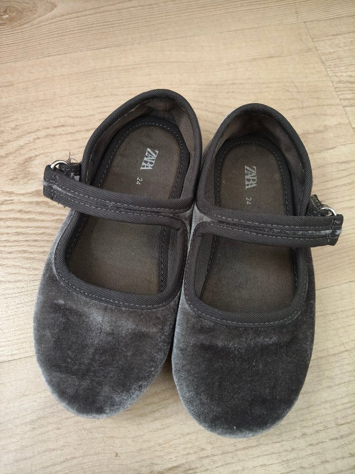 Gri Kız Babet Ayakkabı Tokalı - Görsel 2