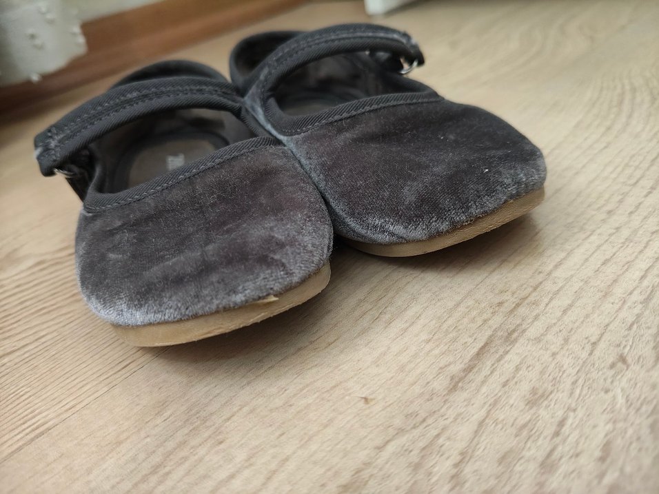 Gri Kız Babet Ayakkabı Tokalı - Görsel 3