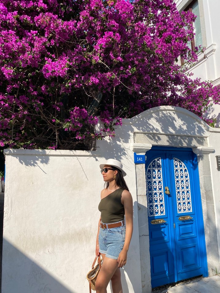 Bohem Tarz kot Kadın Bermuda Şort - Görsel 3