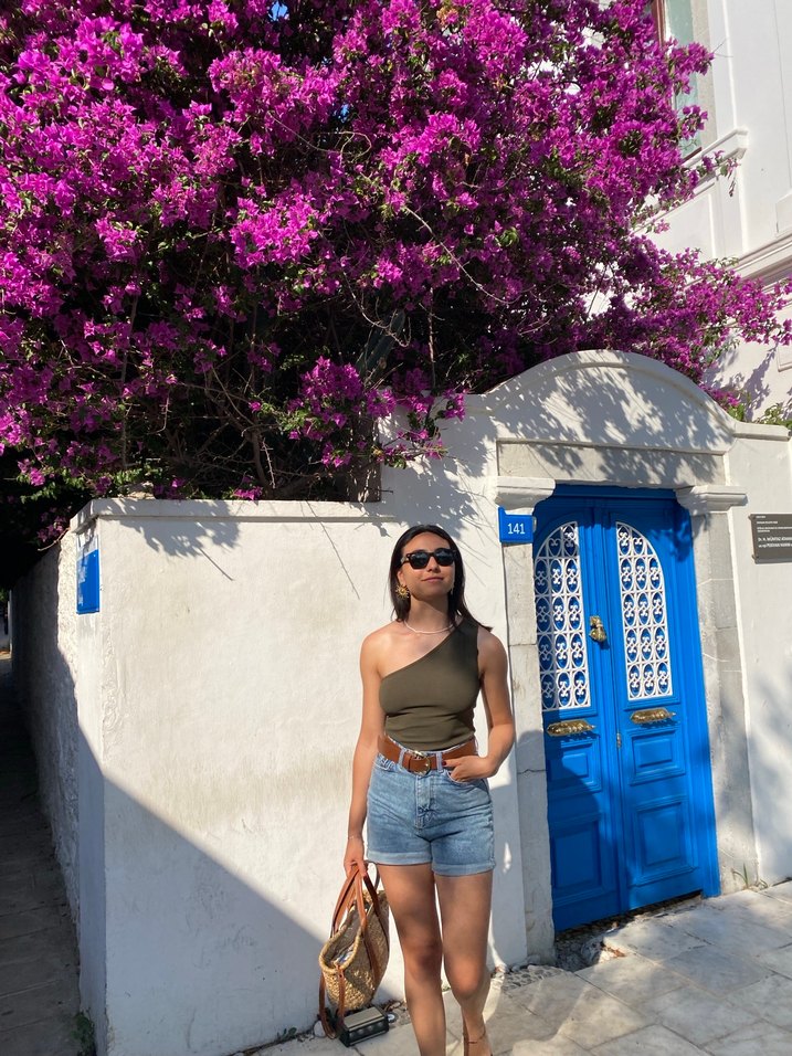 Bohem Tarz kot Kadın Bermuda Şort - Görsel 2