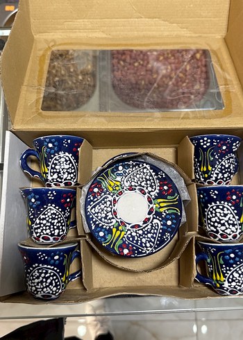 Renkli Seramik Fincan Seti 6'lı - Görsel 2