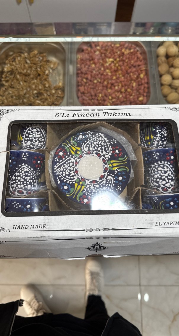 Renkli Seramik Fincan Seti 6'lı - Görsel 3