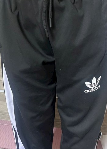 Erkek Siyah Adidas Çizgili Eşofman Altı - Görsel 2