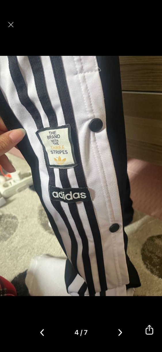 Erkek Siyah Adidas Çizgili Eşofman Altı - Görsel 4