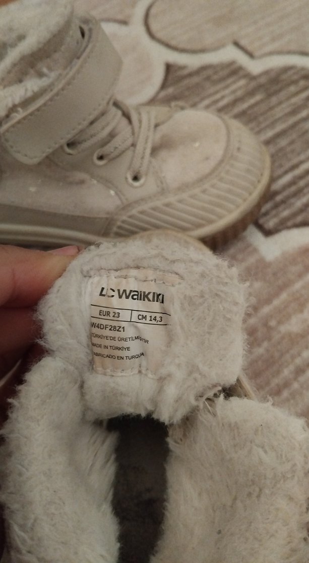 krem Çocuk Beyaz Kürklü Bot - Görsel 4