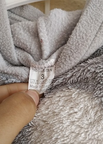 Gri Puantiyeli Peluş Bebek erkek Takımı - Görsel 3