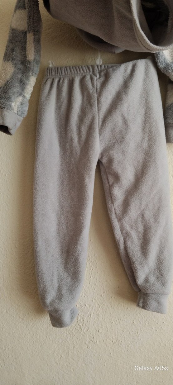 Gri Puantiyeli Peluş Bebek erkek Takımı - Görsel 2