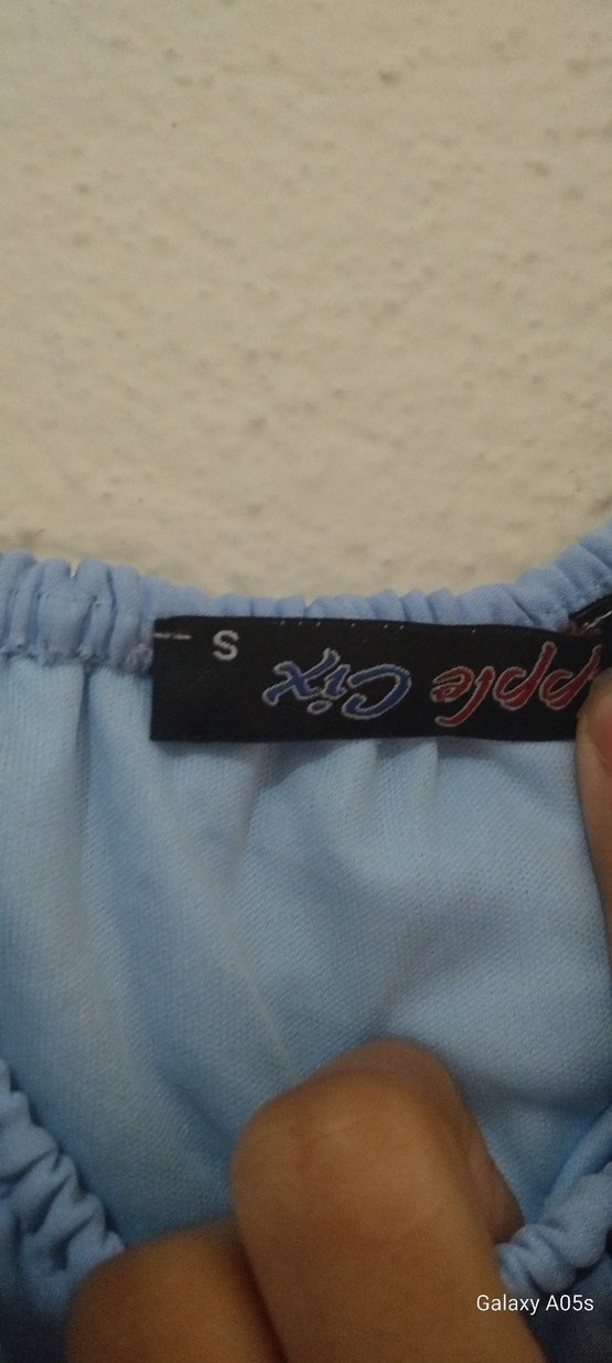 Mavi Fırfırlı Midi Keten Elbise - Görsel 3