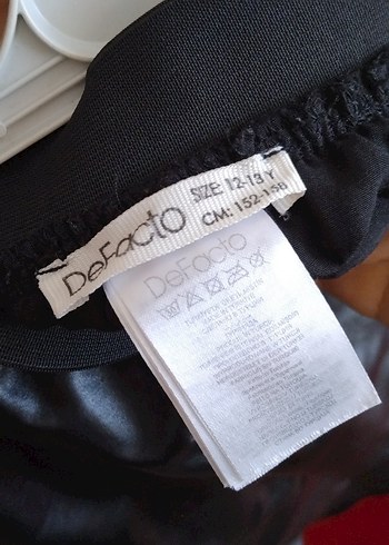 lastik Kemerli Siyah Deri Kız Eteği - Görsel 2