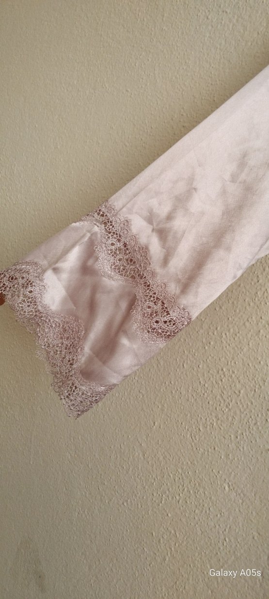 Bej Bohem Uzun Kollu Kadın Sabahlık - Görsel 2