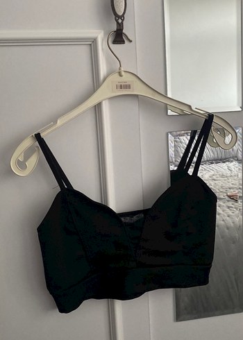 V Yaka Siyah Mini Büstiyer - Görsel 2