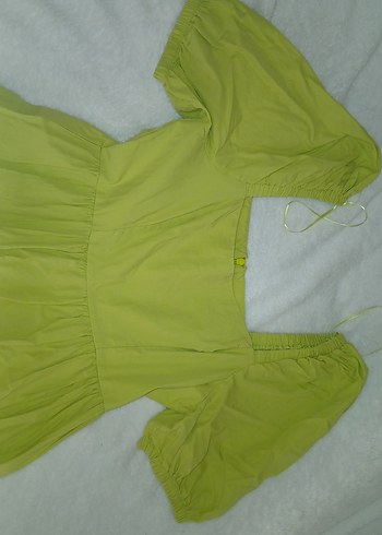 Yeşil Keten Midi Kadın Elbise - Görsel 2