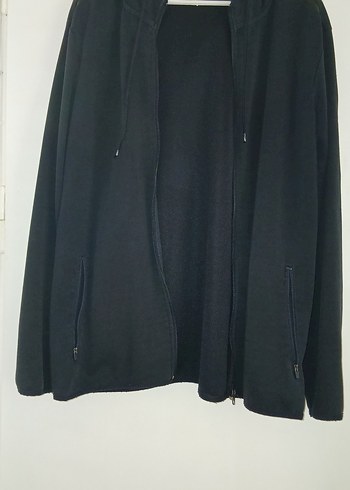 Erkek Lacivert Fermuarlı Yüksek Yakalı Sweatshirt - Görsel 3