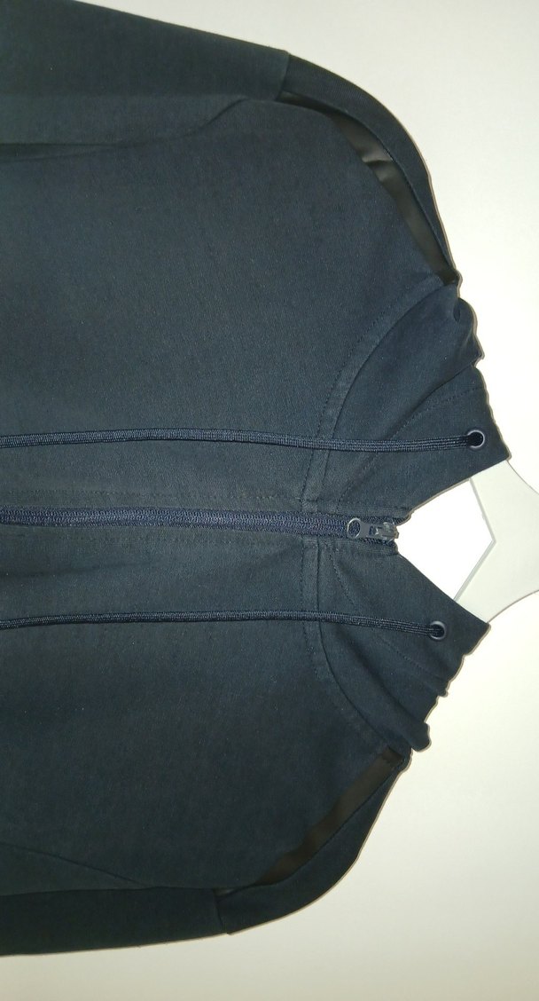 Erkek Lacivert Fermuarlı Yüksek Yakalı Sweatshirt - Görsel 2