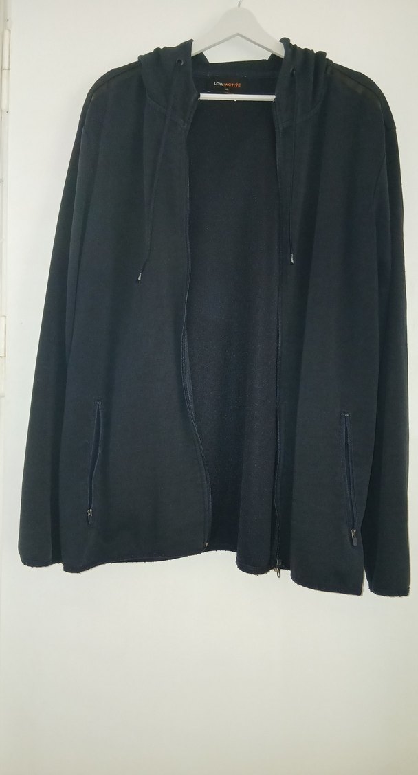 Erkek Lacivert Fermuarlı Yüksek Yakalı Sweatshirt - Görsel 3