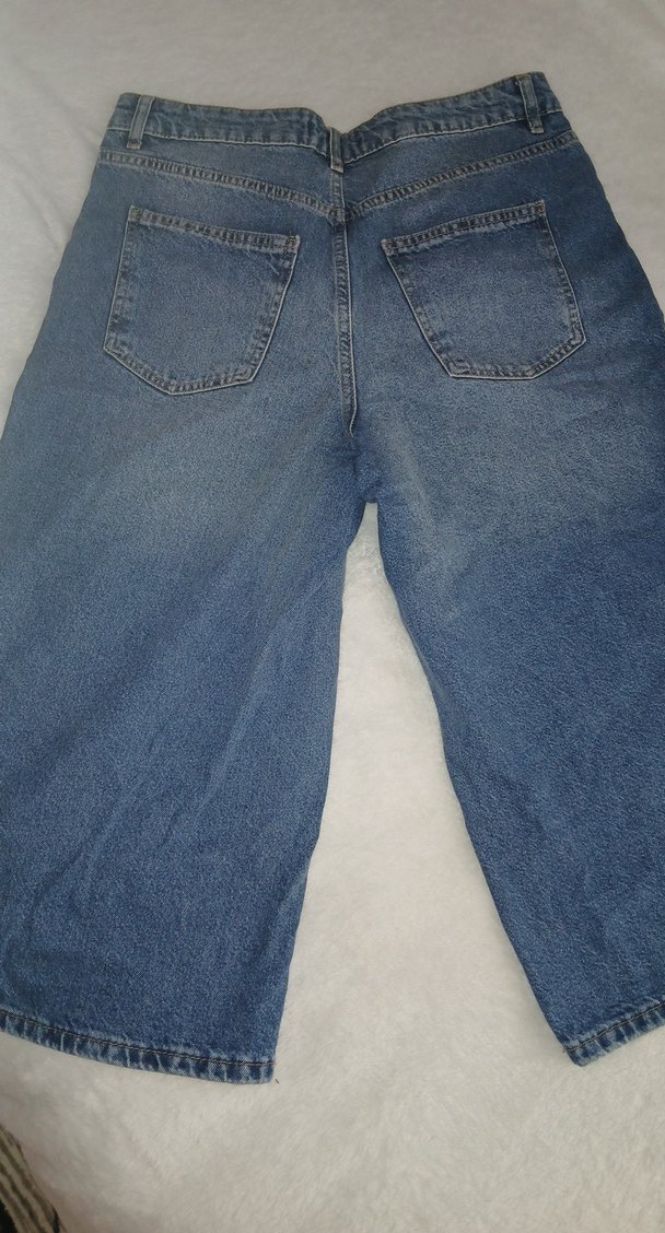 28 Beden LCW Kadın Mavi Bol Kesim Midi Denim Pantolon - Görsel 2