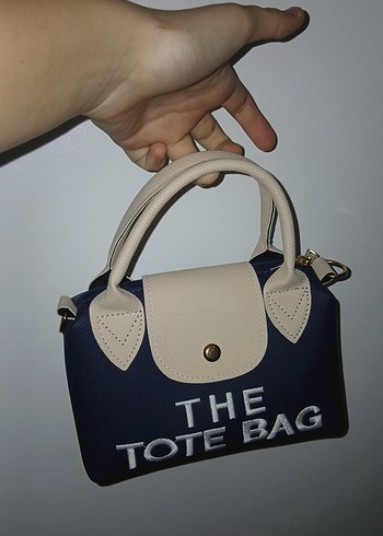 Mavi Baskılı Deri Fermuarlı Kadın Çanta - Görsel 3