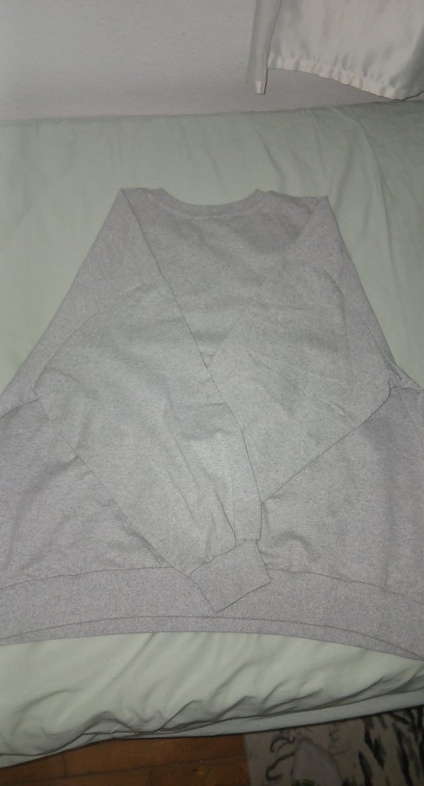 Gri Baskılı Kadın Sweatshirt - Görsel 3