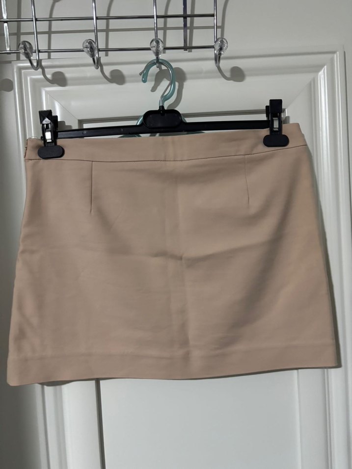 Bej Mini Etek - Görsel 3