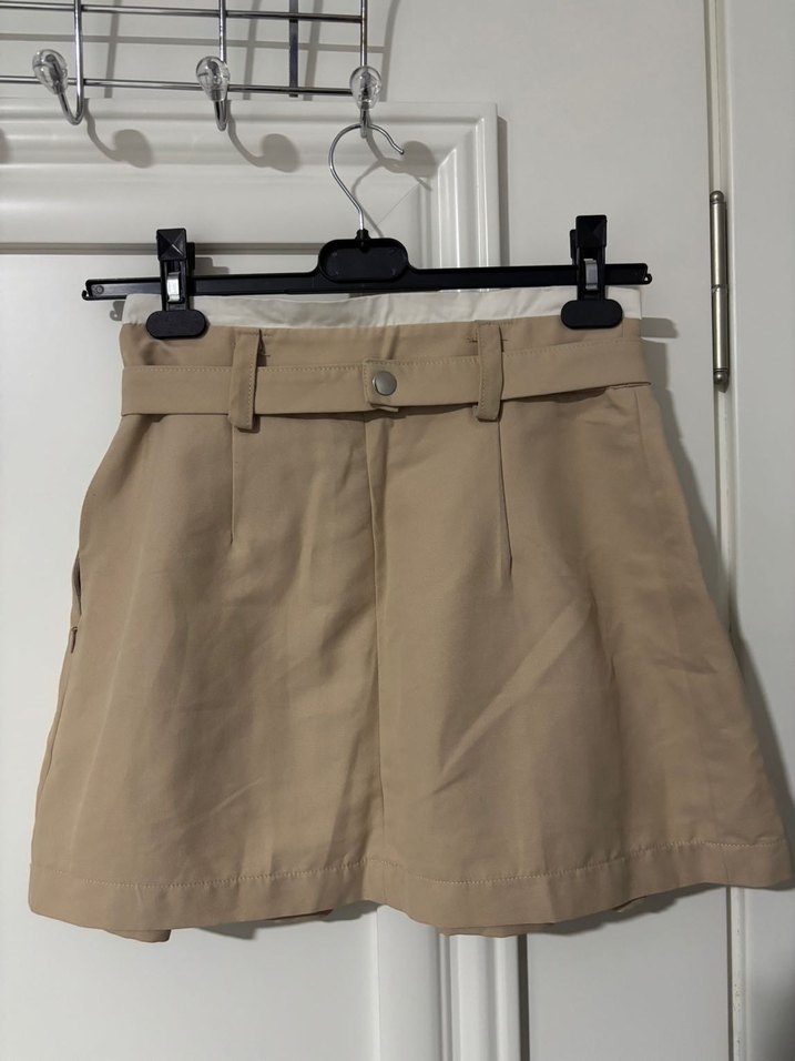 Bej Mini Etek - Görsel 2