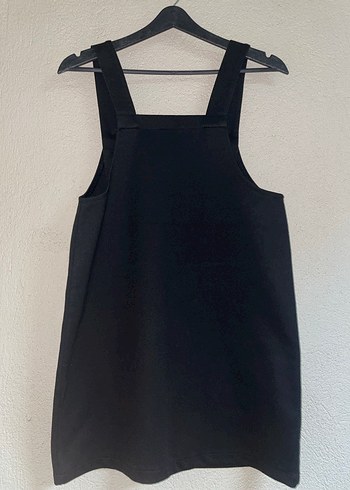 Siyah Midi Kısa Askılı Elbise - Görsel 2