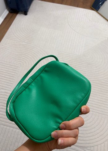 Yeşil Deri Kadın Çapraz Çanta - Görsel 4