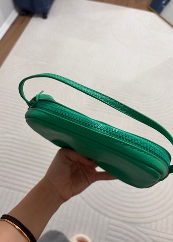 Yeşil Deri Kadın Çapraz Çanta - Görsel 2