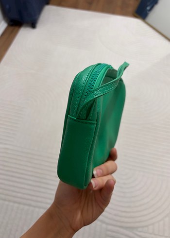 Yeşil Deri Kadın Çapraz Çanta - Görsel 3