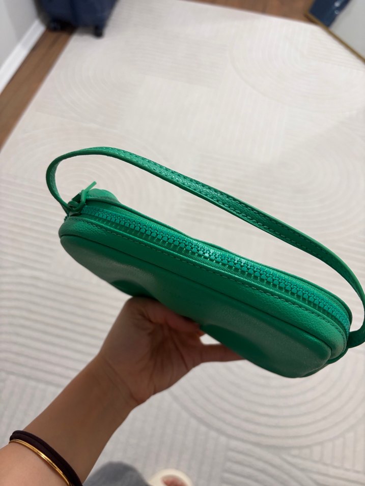 Yeşil Deri Kadın Çapraz Çanta - Görsel 2