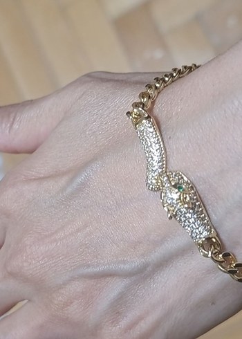 gold görünümlü bileklik - Görsel 7