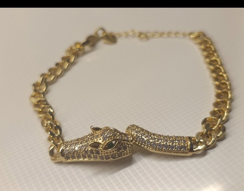 gold görünümlü bileklik - Görsel 5