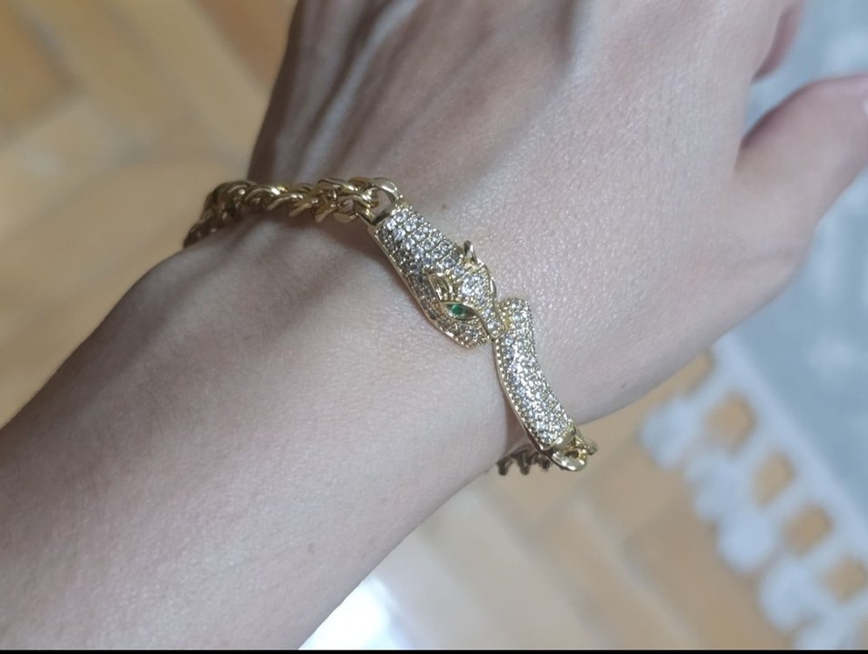 gold görünümlü bileklik - Görsel 3