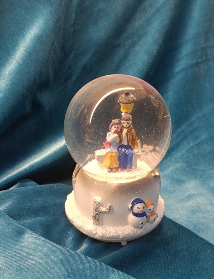 Renkli Kar Temalı Müzikli Kar Küresi Biblosu - Görsel 3