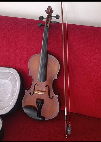 Kahverengi Keman ve Sert Kılıfı - Görsel 3