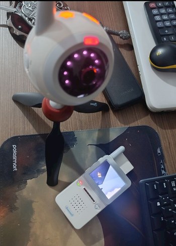 Beyaz Bebek Monitörü ve Kamerası - Görsel 4