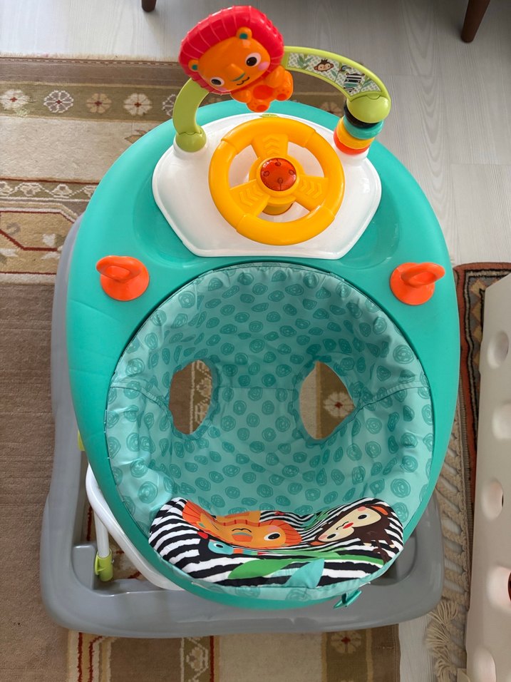 Bright stars zig zag zebra katlanabilir yürüteç - Görsel 4